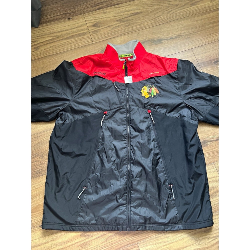 NWT Reebok NHL Chicago Blackhawks Center Ice Full Zip Rink Jacket Mens 2XL New